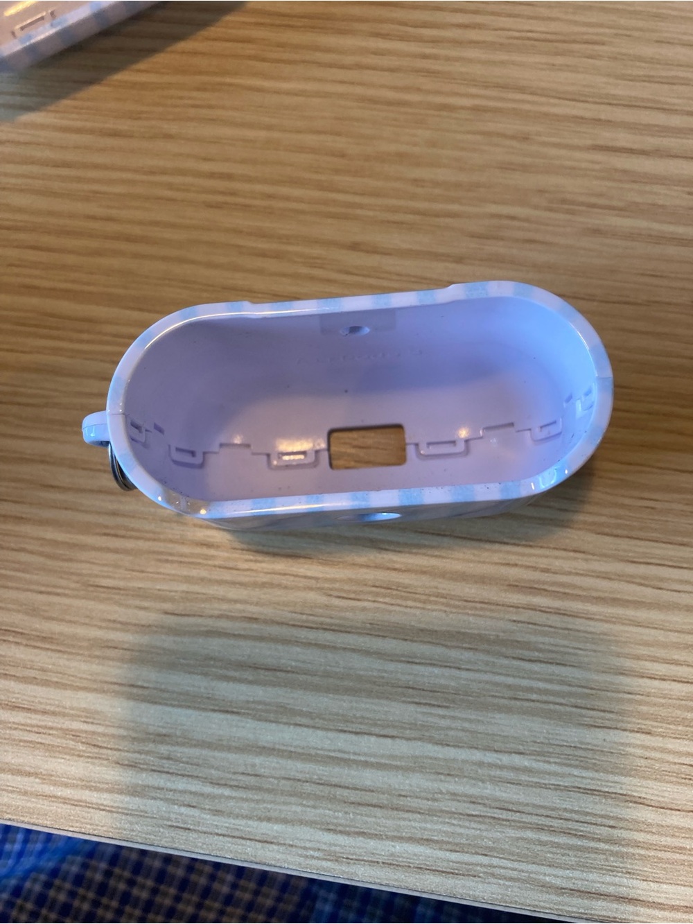 Curious George AirPods Case Cover in Light Blue Stripes - Picture 3 of 5